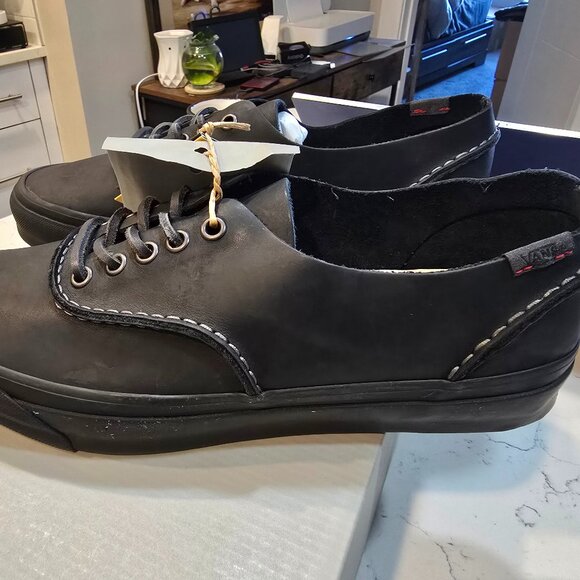 OTW by Vans Era Moc Stitch BLACK VN000EBTBLK1 Men's Size 10 LEATHER SHOES NEW - Picture 1 of 15